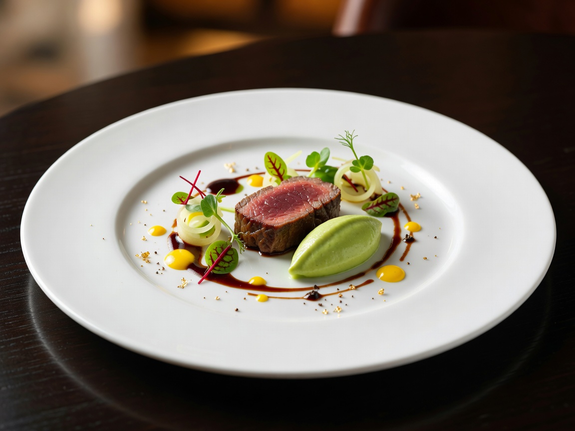 A beautifully plated fine dining dish showcasing culinary artistry